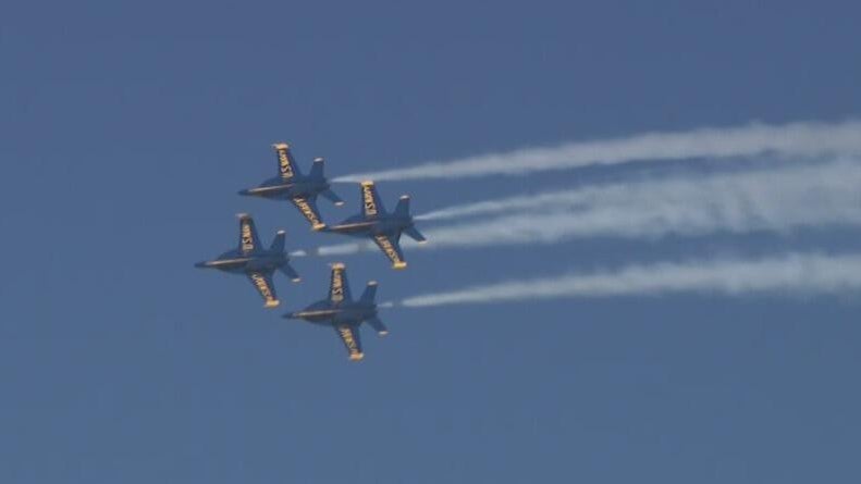 Blue Angels roar back over San Francisco after weather conditions threaten Fleet Week show — CBS Bay Area (KPIX), Orinda Arts news