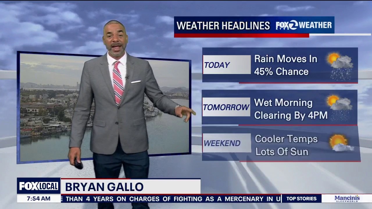 Rain chances move in this afternoon — KTVU FOX 2 Bay Area