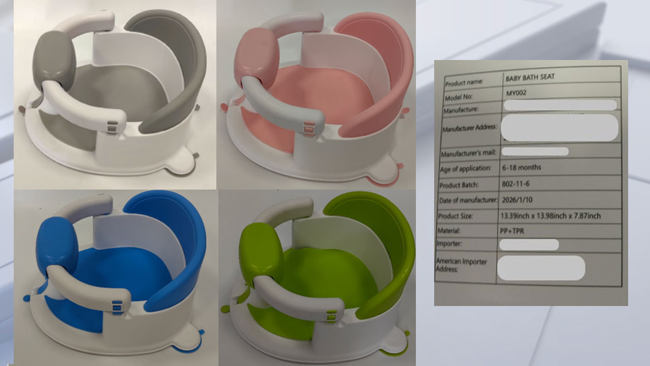 Baby bath seats sold on Amazon under recall for risk of serious injury, drowning — KTVU FOX 2 Bay Area, Orinda Government news